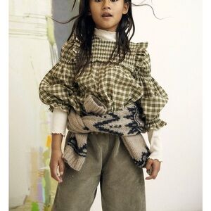 Plaid Long Sleeve Blouse by designer The New Society